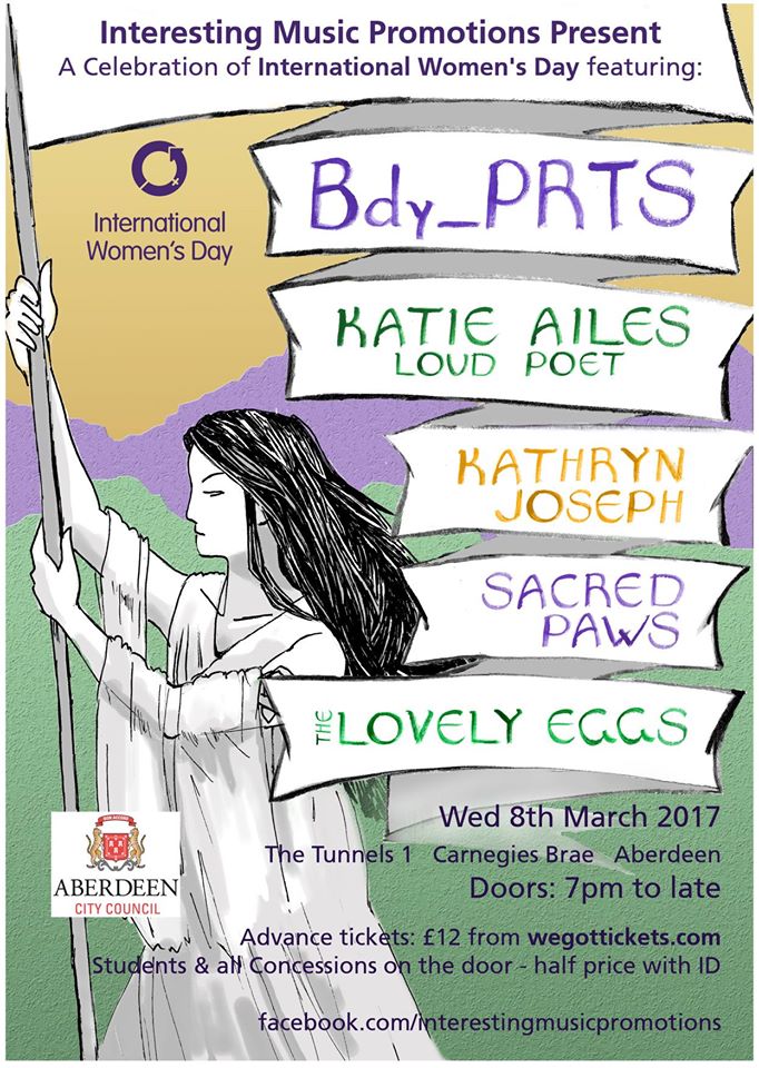 Kathryn Joseph + Bdy_PRTS + The Lovely Eggs + Sacred Paws + Katie Ailes (Loud Poet)